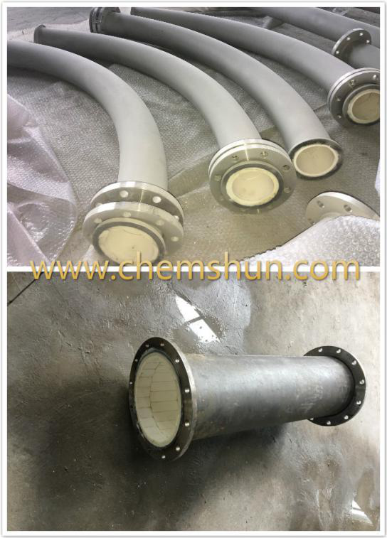 Wear resistant ceramic lined steel pipe